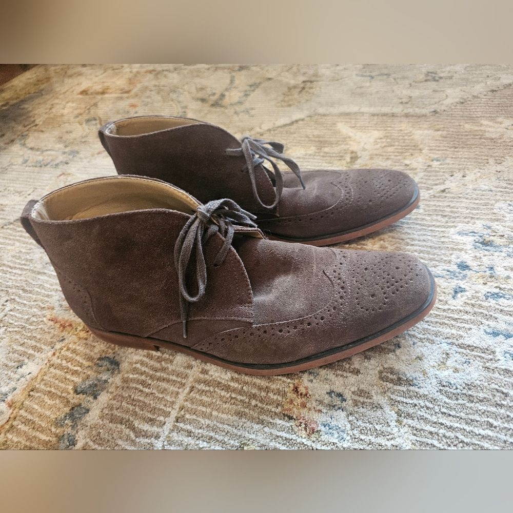 Stacy Adams brown leather boots sz 11.5,excellent condition